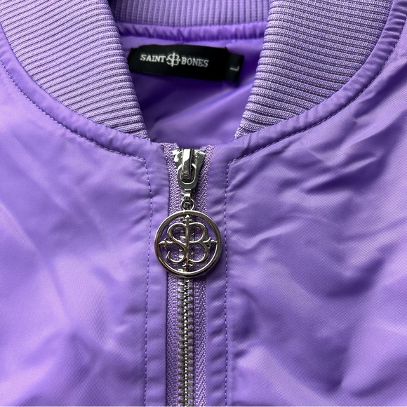 SAINT BONES SIGNATURE LAVENDER BOMBER JACKET - Picture 7 of 8